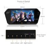 ⁦Rétroviseur écran LCD TFT 7 pouces MP5 bluetooth 1024P⁩ - الصورة ⁦4⁩