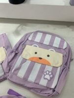 ⁦Ensemble de sacs d’école Kawai pour adolescents 3Pcs Ours Mauve – محفظة 3 قطع كاواي بنفسجي⁩ - الصورة ⁦7⁩