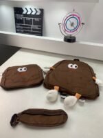 ⁦Ensemble de sacs d’école Kawai pour adolescents 3Pcs Language Marron – محفظة 3 قطع كاواي بني⁩ - الصورة ⁦6⁩