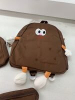 ⁦Ensemble de sacs d’école Kawai pour adolescents 3Pcs Language Marron – محفظة 3 قطع كاواي بني⁩ - الصورة ⁦7⁩