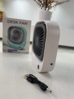 ⁦Mini ventilateur carré rechargeable par USB – مروحة مكتب قابلة للشحن⁩ - الصورة ⁦8⁩