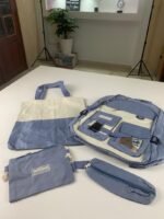 ⁦Ensemble de sacs d’école Kawai pour adolescents 4Pcs Guiyu V3 Bleu – محفظة 4 قطع كاواي أزرق⁩ - الصورة ⁦3⁩