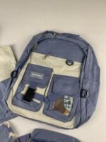 ⁦Ensemble de sacs d’école Kawai pour adolescents 4Pcs Guiyu V3 Bleu – محفظة 4 قطع كاواي أزرق⁩ - الصورة ⁦5⁩