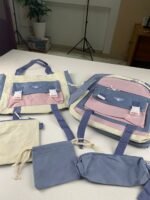 ⁦Ensemble de sacs d’école Kawai pour adolescents 5Pcs Guiyu V1 Bleu – محفظة 5 قطع كاواي أزرق⁩ - الصورة ⁦4⁩