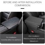 ⁦Housse fine pour Accoudoir de voiture en cuir avec 2 sacs de rangement - وسادة مسند الذراع في السيارة⁩ - الصورة ⁦2⁩