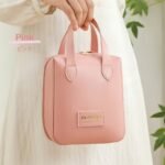 ⁦Pochette cosmétique ensimili cuir à double fermeture éclair⁩ - الصورة ⁦4⁩