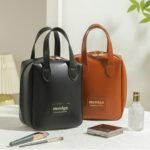 ⁦Pochette cosmétique ensimili cuir à double fermeture éclair⁩ - الصورة ⁦2⁩