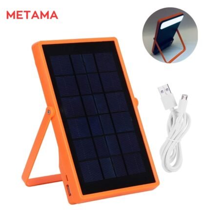Metama Lampe Energie Solaire 3W + Powerbank (Batterie 3000Mah + Câble Usb)