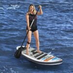 ⁦Hydro-Force White Cap Paddle gonflable Avec Pompe À Main Et Sac À Dos Bestway-65342⁩ - الصورة ⁦3⁩