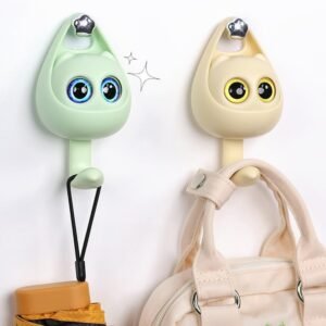 Crochets murales adhésifs en ABS design mignons et créatifs 2Pcs