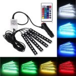 ⁦Kit de bandes lumineuses LED pour intérieur de voiture Rgb⁩ - الصورة ⁦4⁩