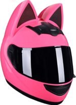 ⁦Casque de moto pour femme et fille avec oreilles de chat - خوذة احترافية للنساء⁩ - الصورة ⁦2⁩