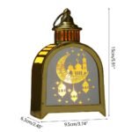 ⁦Lanterne de Ramadan Dorée LED Design Traditionnel avec Silhouette – فانوس مضيء لشهر رمضان⁩ - الصورة ⁦4⁩