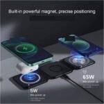 ⁦Chargeur magnétique sans Fil 65W 3 en 1 Chargement Rapide⁩ - الصورة ⁦2⁩