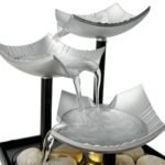 ⁦Fontaine décorative en forme de pétales avec lumières LED et pierres – نافورة مياه بعدة طبقات⁩ - الصورة ⁦6⁩