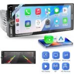 Autoradio 1 DIN avec écran Tactile de 6,9 Pouces Compatible avec Apple CarPlay Wireless/Android Auto - جهاز راديو سيارة