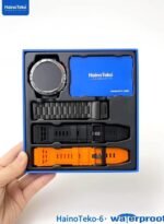 ⁦HainoTeko-6 avec écran AMOLED 3 paires de bracelets et lampe torche intégrée - ساعة ذكية أصلية⁩ - الصورة ⁦4⁩