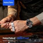 ⁦HainoTeko-6 avec écran AMOLED 3 paires de bracelets et lampe torche intégrée - ساعة ذكية أصلية⁩ - الصورة ⁦3⁩