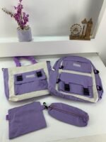 ⁦Ensemble de sacs d’école Kawai pour adolescents 4Pcs HAOLIDA V2 Mauve – محفظة 4 قطع كاواي بنفسجي⁩ - الصورة ⁦4⁩