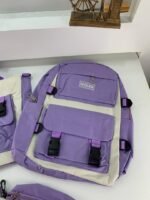 ⁦Ensemble de sacs d’école Kawai pour adolescents 4Pcs HAOLIDA V2 Mauve – محفظة 4 قطع كاواي بنفسجي⁩ - الصورة ⁦5⁩