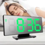 ⁦Horloge et réveil thermomètre de table électronique lumineux DS-3621L-2⁩ - الصورة ⁦2⁩