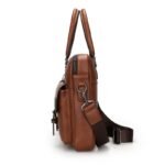 ⁦Cartable Homme en Simili Cuir Design Élégant Jeep Marron – حقيبة جلدية لون بني⁩ - الصورة ⁦2⁩