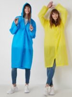 ⁦Manteau imperméable à capuche transparent, léger et réfléchissant,⁩ - الصورة ⁦13⁩