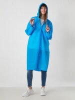 ⁦Manteau imperméable à capuche transparent, léger et réfléchissant,⁩ - الصورة ⁦7⁩