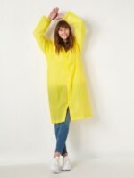 ⁦Manteau imperméable à capuche transparent, léger et réfléchissant,⁩ - الصورة ⁦9⁩