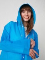 ⁦Manteau imperméable à capuche transparent, léger et réfléchissant,⁩ - الصورة ⁦8⁩