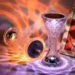 ⁦Lampe de table en cristal sans fil Tactile Rgb pour chambre V2⁩ - الصورة ⁦2⁩