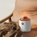 ⁦Diffuseur d'arôme de flamme à affichage numérique, brumisateur froid à ultrasons a 2 modes, 350ml, 1200mAh⁩ - الصورة ⁦2⁩