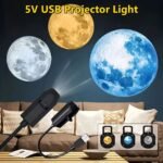 ⁦Projecteur de De La Terre Lunaire USB avec 3 disques⁩ - الصورة ⁦3⁩