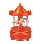 ⁦Carrousel Music Box Rotatif à 4 Chevaux Classique Melody⁩ - الصورة ⁦2⁩