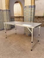 ⁦Table pliante valise Portable en métal aluminium 120 x 60 x 70 cm⁩ - الصورة ⁦9⁩