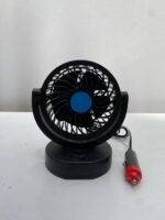 ⁦Ventilateur électrique 12V pour tableau de bord de voiture, rotatif à 360 degrés⁩ - الصورة ⁦6⁩