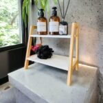 étagère en Bambou Décorative pour Salle de Bain, Livres