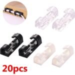 ⁦Pack 20pcs Pinces de câble auto-adhésives solides et transparents – طقم تنظيم الكابلات⁩ - الصورة ⁦7⁩