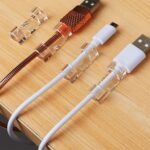 ⁦Pack 20pcs Pinces de câble auto-adhésives solides et transparents – طقم تنظيم الكابلات⁩ - الصورة ⁦5⁩