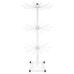 ⁦Présentoirs à bijoux rotatifs à 3 niveaux réglables en métal – حامل عرض السلع والإكسسوارات⁩ - الصورة ⁦6⁩