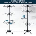 ⁦Présentoirs à bijoux rotatifs à 3 niveaux réglables en métal – حامل عرض السلع والإكسسوارات⁩ - الصورة ⁦4⁩