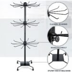 ⁦Présentoirs à bijoux rotatifs à 3 niveaux réglables en métal – حامل عرض السلع والإكسسوارات⁩ - الصورة ⁦5⁩