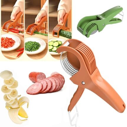 Coupe fruits et légumes en acier inoxydable multifonction facile à utiliser – قطاعة خضر وفواكه يدوية