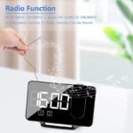 ⁦Réveil LED numérique Intelligent avec projection Et radio FM et téléphone charge USB⁩ - الصورة ⁦3⁩