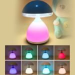 ⁦Lampe de chevet LED à capteur tactile Champignon à intensité variable RGB⁩ - الصورة ⁦4⁩