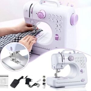 Machine à coudre portable 12 points 2 vitesses avec veilleuse LED et pédale – ماكينة خياطة محمولة