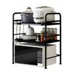 ⁦Support pour four à micro-ondes et étagère de rangement 3 étages – منظم أغراض وحامل ميكروويف⁩ - الصورة ⁦5⁩