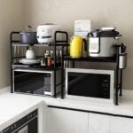 ⁦Support pour four à micro-ondes et étagère de rangement 3 étages – منظم أغراض وحامل ميكروويف⁩ - الصورة ⁦2⁩