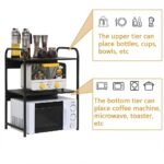 ⁦Support pour four à micro-ondes et étagère de rangement 3 étages – منظم أغراض وحامل ميكروويف⁩ - الصورة ⁦3⁩