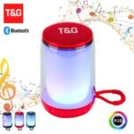 T&G Haut-parleur Bluetooth 5.3 à pulsation d'ambiance LED RGB